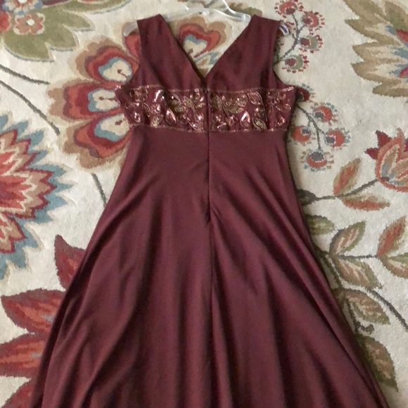 Midnight Velvet Full Length Beaded Dress - Picture 5 of 7